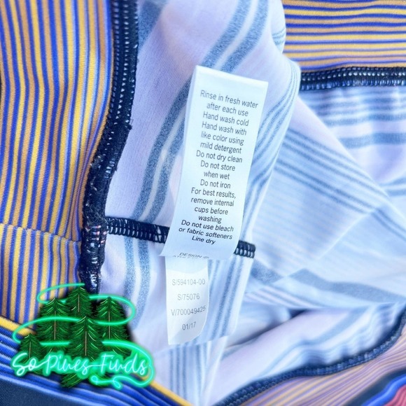 ATHLETA Stripe Tank Tankini Size 34 B 34 C - Picture 7 of 11